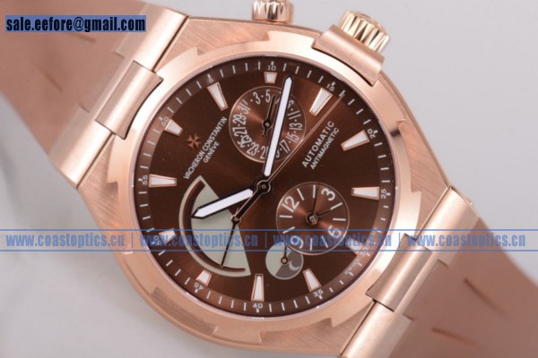 Vacheron Constantin Overseas Dual Time Watch Replica Rose Gold 47450/000R-9409